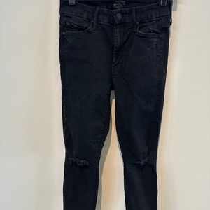 Mother Distressed Jeans - Black SZ 26